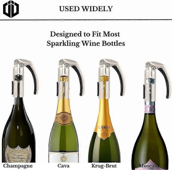 Champagneåpner i sinklegering - Korkfjerner perfekt som gave - Champagneflaskeåpner