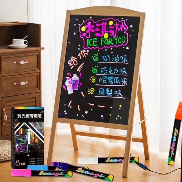 8-pack flytande kritmarkörer, 8 färger tvättbara och våttorkbara kritpennor för svarta tavlor, whiteboardtavlor, glasfönster