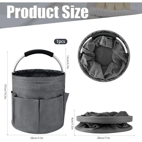 Cleaning Caddy with Handle, Collapsible Multi-Pocket Tool Bag Tote Carrier Suitable for Home and Garden