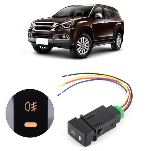 Car Front Fog Light Switch Button with Connecting Cable Fits ISUZU MUX DMAX
