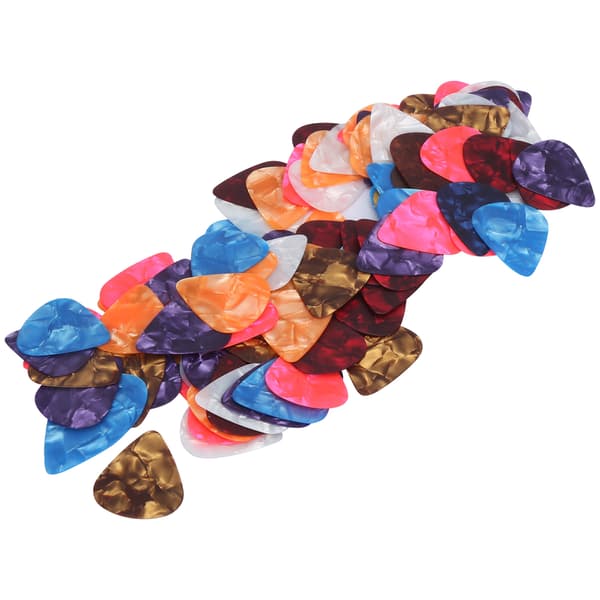 100pcs Guitar Picks Colorful Celluloid Finger Guards Tool String Instrument Accessories 0.96mm