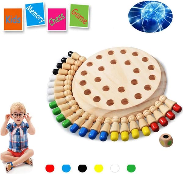 Minnesspel Matchstick Schack Block Spel Träbräda Intelligent Educa