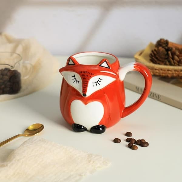 3D keramikkrevrelieff håndmalt kaffekopp melkekopp med hank