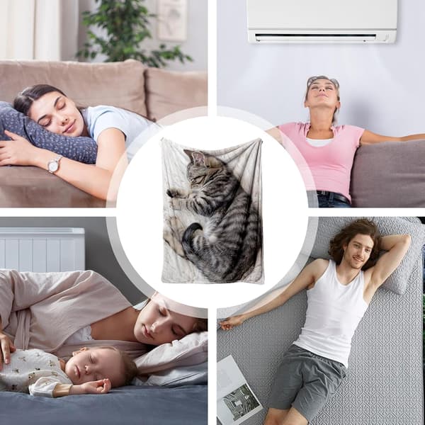 Kastetæppe til sofa fleece katteelskere -