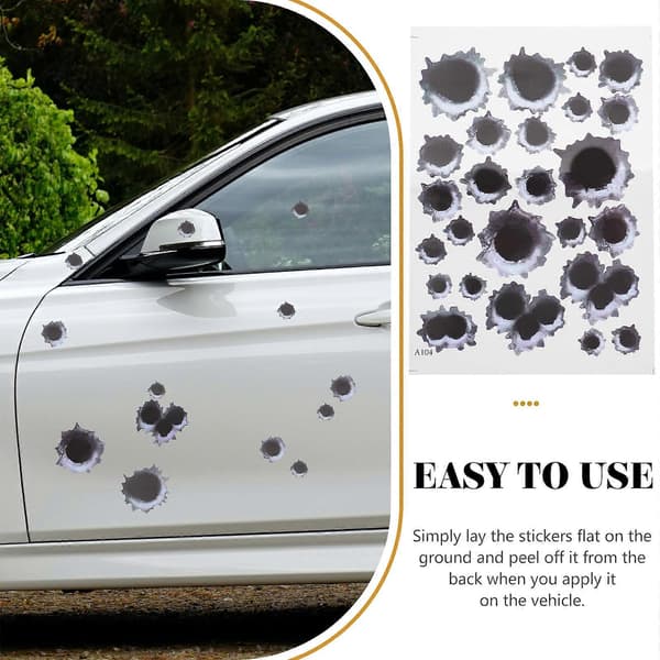 Modified Car Decoration Decals Scratch Protection Creative Personality Waterproof Pull Decals Hole Car Decals