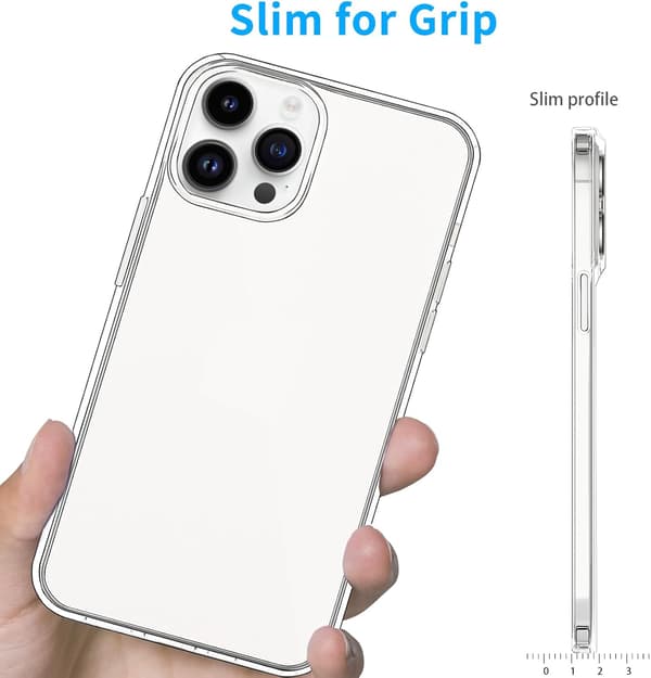 Clear Flexible TPU Case for iPhone 15 Pro, Slim Shockproof Transparent Cover with Soft Bumper Protection[JUN]