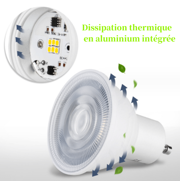 10-pak LED-pærer 3000k varmt lys GU10 lineær 6W Spot Light C