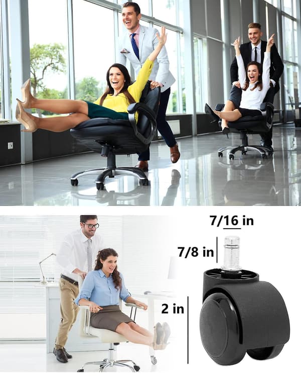 Office Chair Wheels Chair Casters Replacement 5-Pack Office Chair Wheels Heavy Duty Replacement [db]