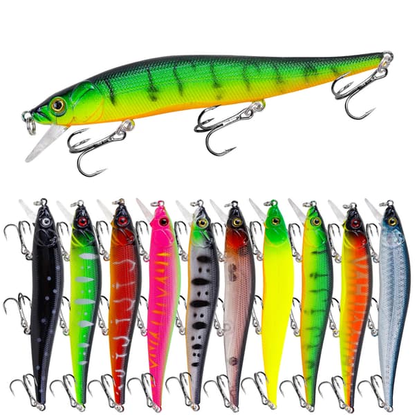 #Artificial Bait Spin Jig Set 6g Bass Bait 10pcs Random Style#