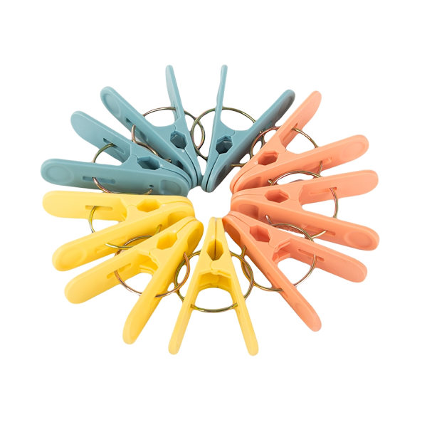 Clothes pegs plastic 18-pack - Strong frogs for laundry 110