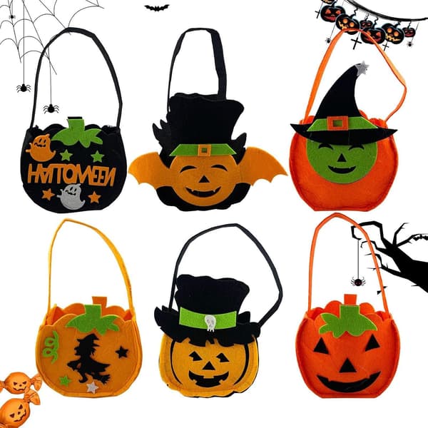 Godispåsar för Halloween, 6 st, Aprilfisk, fleece, Snacks -