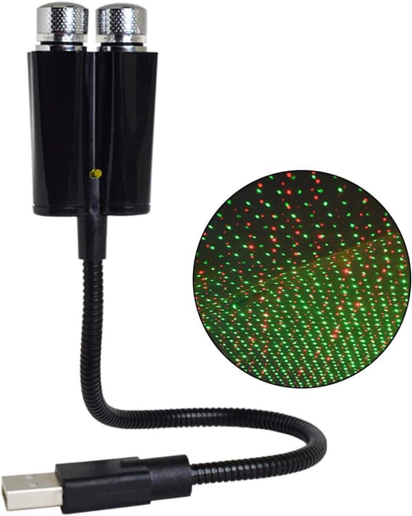 USB Stjerneprojektor natlampe 2 i 1 Auto Loftlampe LED Rom