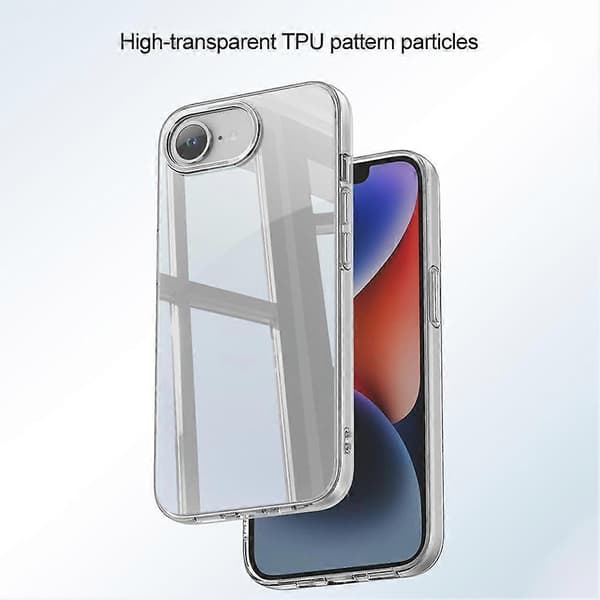 For iPhone 16e TPU Case Shockproof Bumper Anti-yellowing Clear Phone Cover