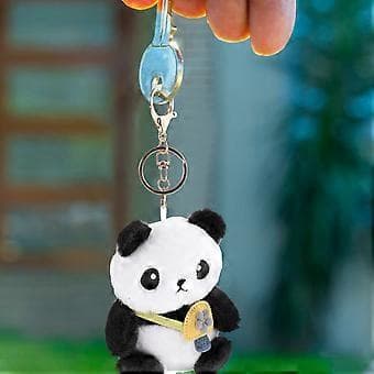 Panda-pehmolelu, avaimenperä, ihana pehmopanda-riipus, avaimenperä, laukun ripustuskoriste