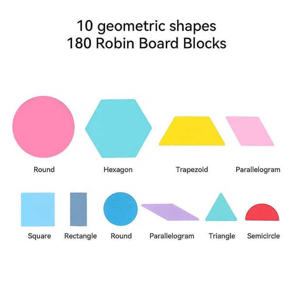 Byggeklods DIY-legetøj til børn med glat overflade Farverig 3d Tangram-4