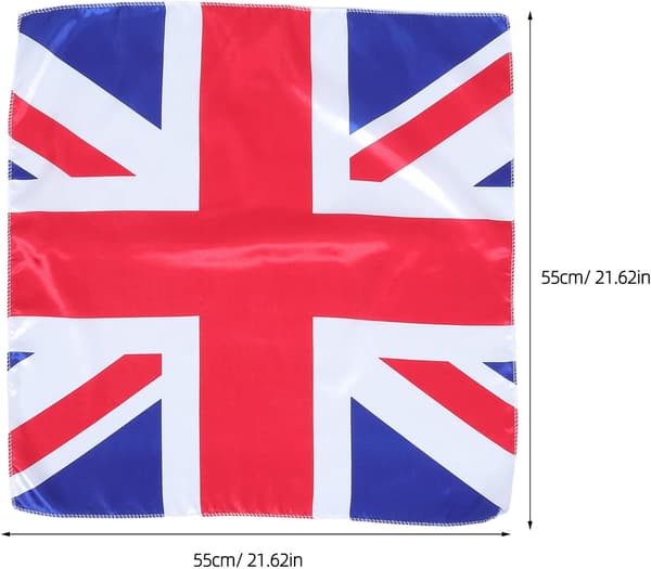 3 stk. kvinders trykte halstørklæde med Union Jack-mønster, polyester, universal pasform, letvægts, foldbart, britisk stil til fest og hverdag -