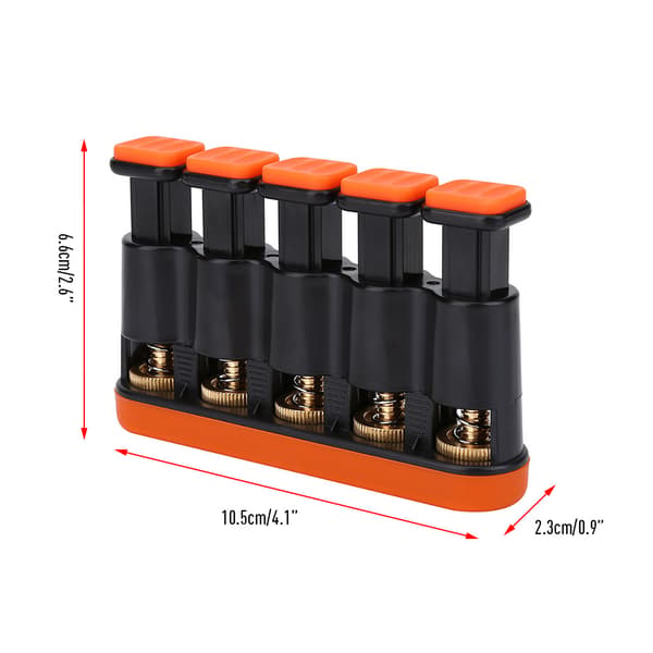 Variable Hand Finger Strength Tension Trainer Grip Exerciser for Piano Guitar (Orange)