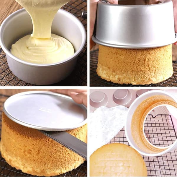 Non-stick Round Cake Pans with Removable Bottom for Baking Cakes Round Set 8inch 8inch