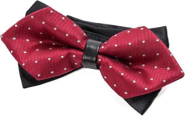 Fluga för män i retrostil med elegant diamantspets, krokknut och justerbar