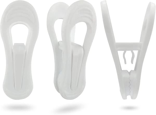 30-pack Clothes Hangers with Clips, Versatile Hanger Clips, White Plastic Hangers, Clips—yux