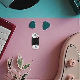 8 st gitarrplektrumhållare för huvud, svart silikon plektrumhållare för ukulele, akustisk och elgitarr, gitarrhuvud plektrumhållare