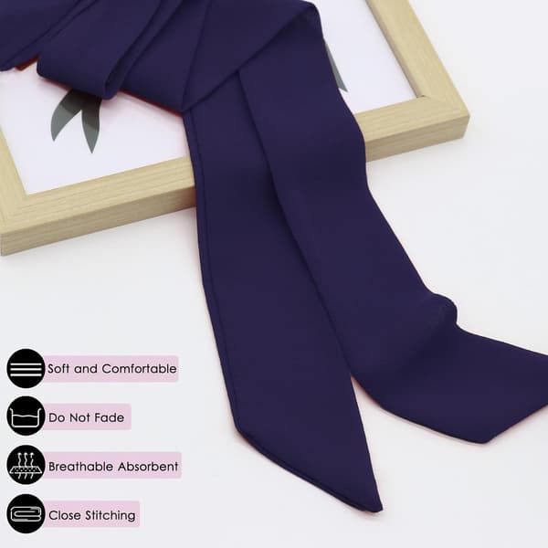 Bolo Sløyfe for Kvinner Bånd Selv Hals Skjerf Ball Cosplay Matt Marineblå - Matte Navy