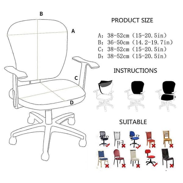 Rotating Cover Stretchy Removable Split Armrest Cover Accessory Decor