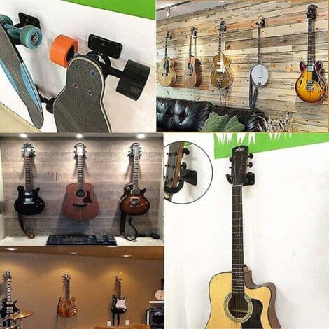 Badrumskrok, gitarrhängare, väggmonterat gitarrfäste, krokhållare, vägghängare för stränginstrument, krokstöd