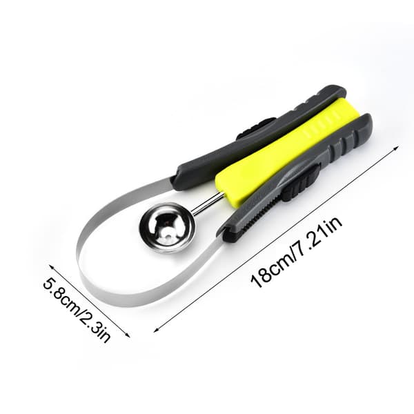 2-in-1 Dig Fruit Scoop Stainless Steel Multifunctional Pulp Separator with Comfortable Handle Kitchen Utensil