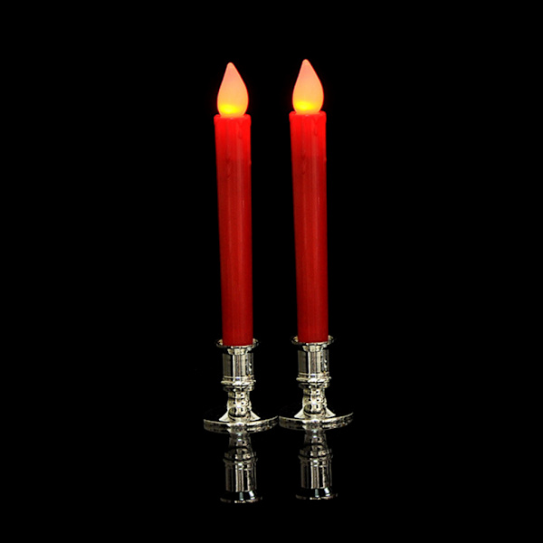 2 Pieces Plastic Candlestick Base Holder Pillar Candle Stand For Electronic Candles
