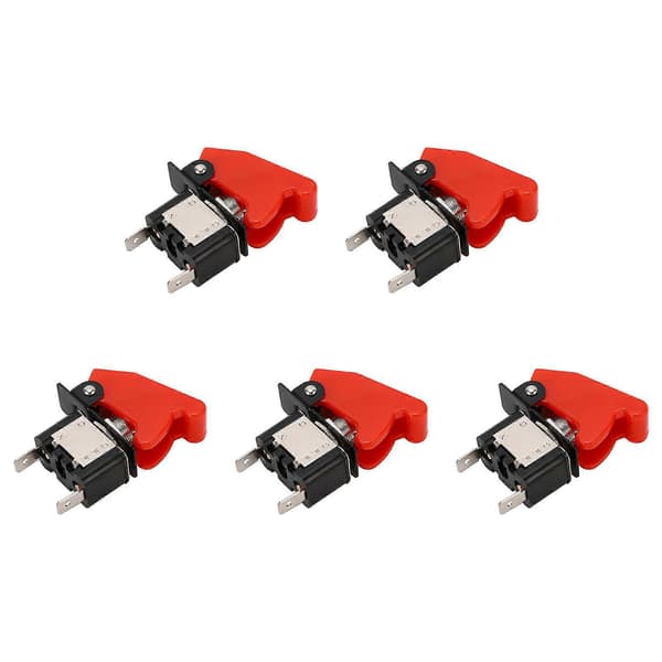 5 Pcs Rocker Switch 12V DC 25A 2-Pole Waterproof Rocker Switch for Vehicle Boat