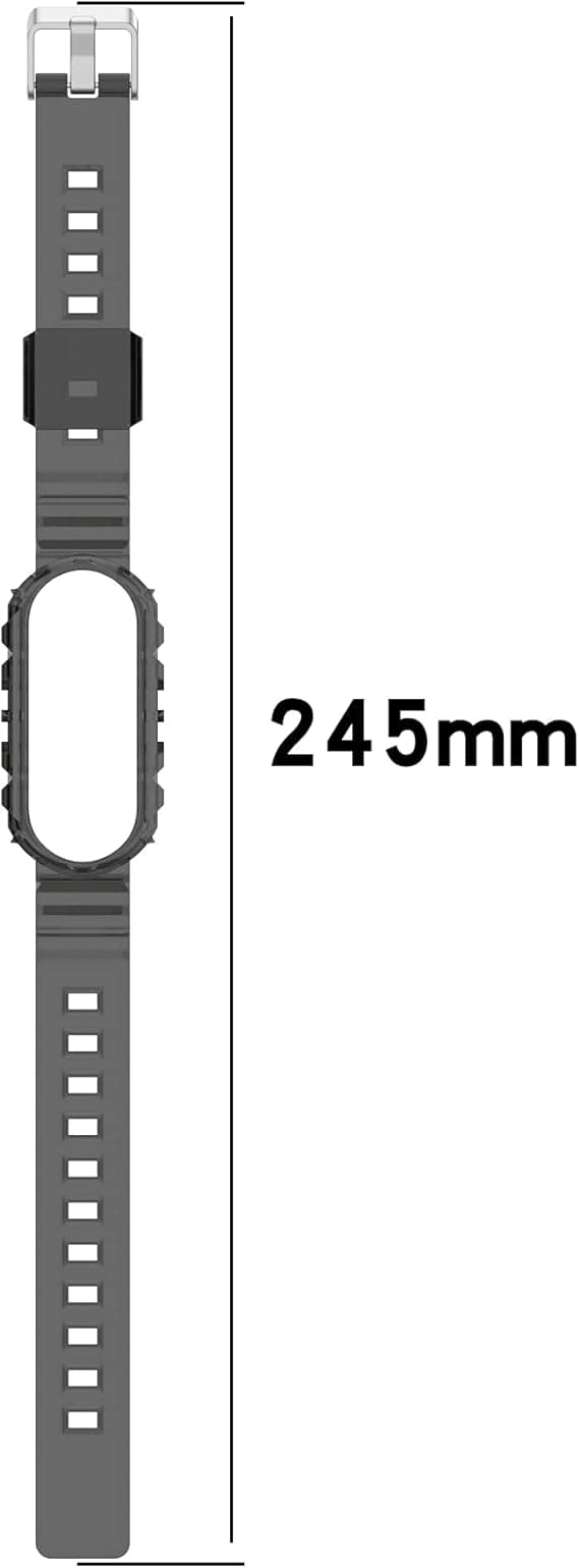 Smart urrem til Xiaomi Mi Band 7/6/5, transparent silikone urrem, erstatningsarmbånd håndledsrem til Xiaomi Clear Clear