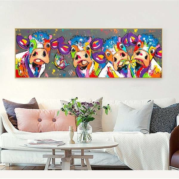 Färgko Heminredning Målning, Canvas Målning Utan Ram, 40X120cm