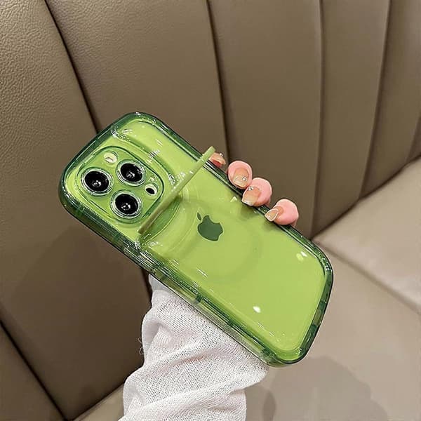 Ownest Compatible with iPhone 13 Pro Max Case with Clear Stand Creative Protective Design Case with Camera Holder for TPU Slim Shockproof Cool Pho