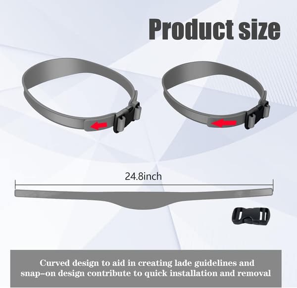 (Gris) Halsbarberingsskabelon og justerbar hårklippeguide, automatisk hårklippesystem til gør-det-selv
