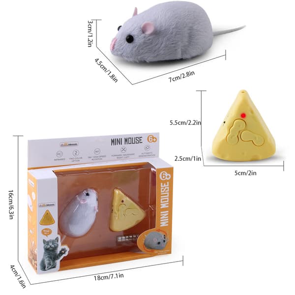 Realistic Plush Remote Control Mouse Toy for Cats