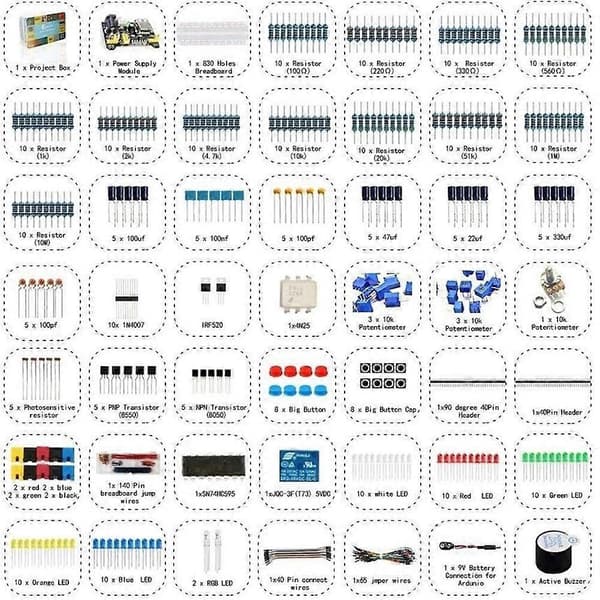 Electronic Components Super Kit for Arduino UNO R3 Development Board Electronic DIY Kit