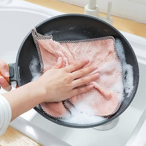 Køkkenhåndklæder, sæt med 4 køkkenhåndklæder Vaskbare Miljøvenlige Ultraabsorberende-FA-