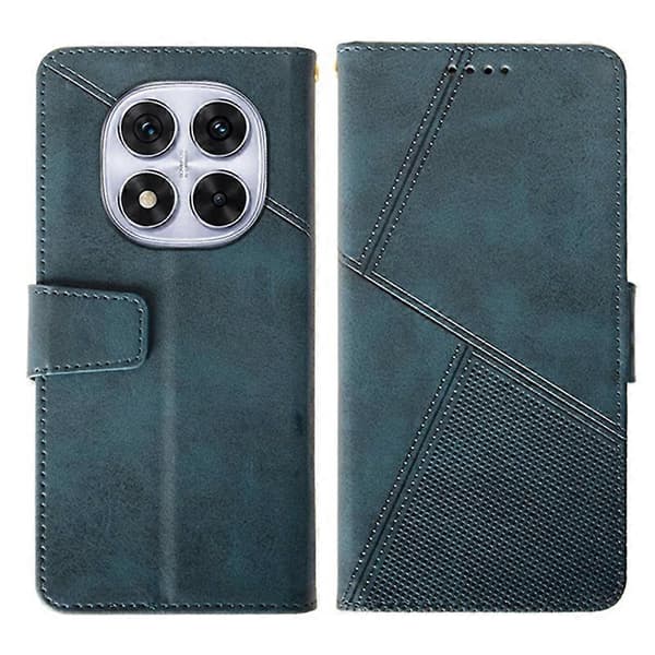 IDEWEI Etui til Xiaomi Redmi Note 14 Pro 4G Læderpung Etui Telefonetui Stativ Kalvetekstur Blå