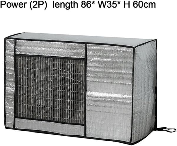 Luftkonditionering Dammsolskydd (86 x 35 - Bärbart aluminiumskydd Snö 60cm) 86x35x60cm