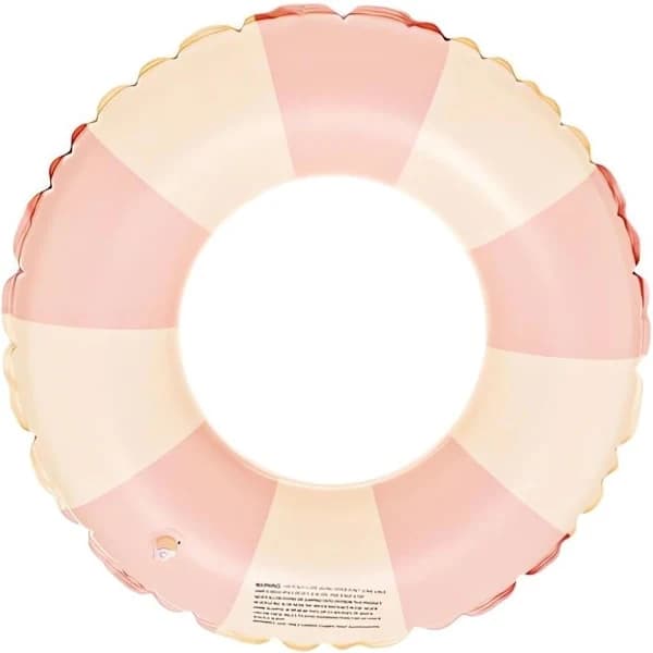 Oppustelig Pool Float Ring til Voksne - Retro Prikket PVC Rosarød 120cm[YJD]