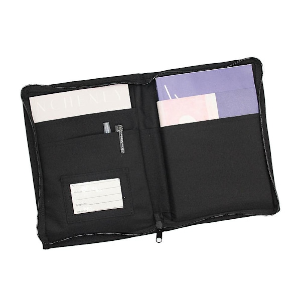 Universel handskerums organizer holder til manualer bildokumenter handskerum taske med flere lommer Black