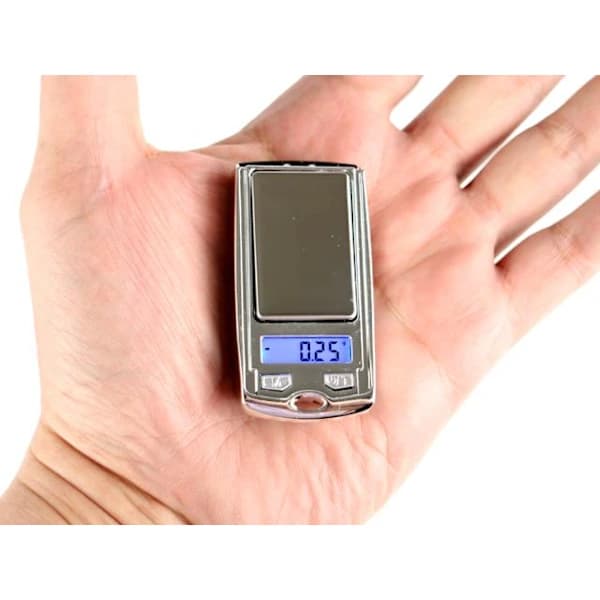 Digital Pocket Scale 0.01g to 200g, LCD Backlit Display, Tare Function, Automatic Calibration, Silver Black, 65 x 35 x 15mm Multicolor multifärg