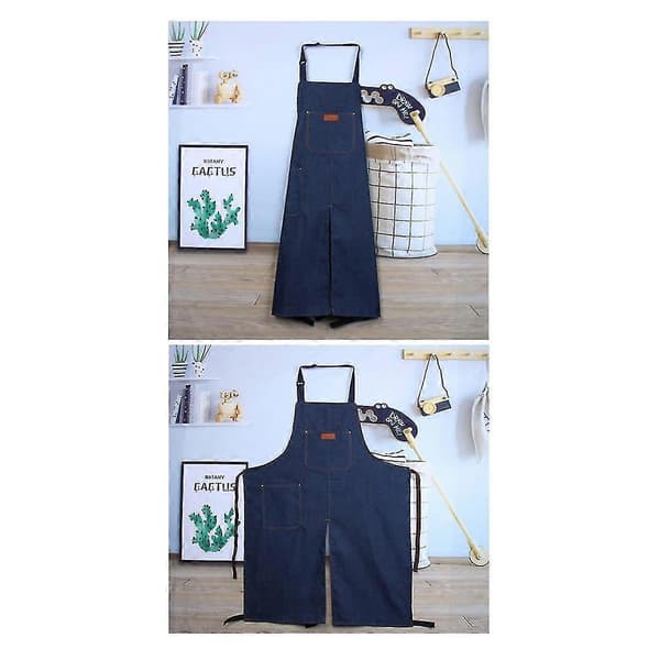 Adjustable Split-Leg Apron for Pottery with Pocket DIY Ceramic Sculpture Clay Protective Overalls