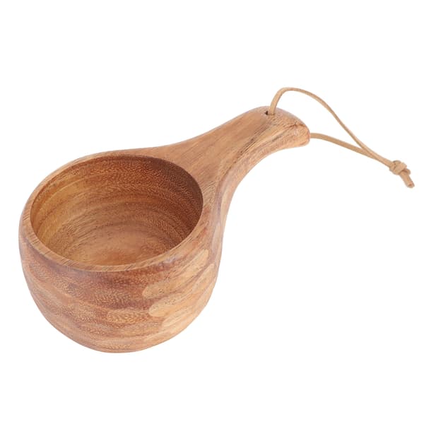Wooden Coffee Cup 220ML Eco-Friendly Portable Heat Insulating Coffee Cup with Comfortable Grip for Home Turtle Thin Handle