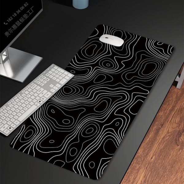 Gaming Mouse Pad 900 x 400 mm Artistic Curve Musmatta, stora sydda kanter Vattentät Anti-Slip