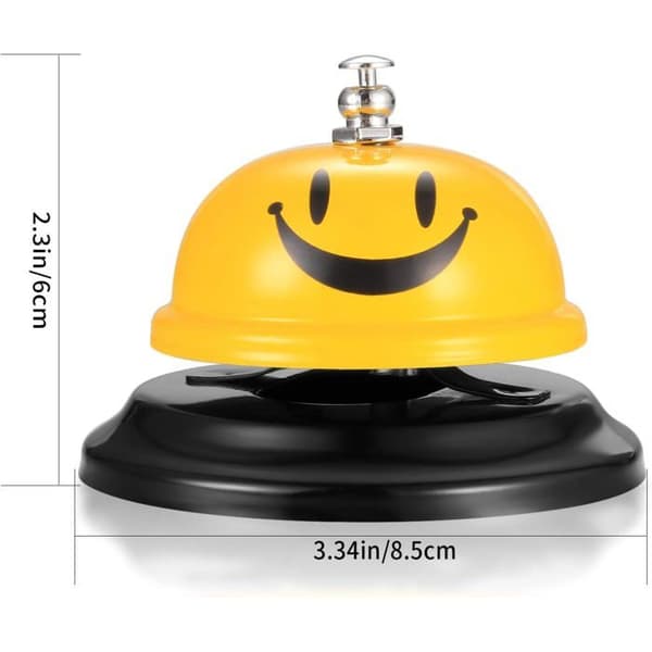 Office Bell, Reception Bell, Desk Bell, Call Bell, Service Bell with Clear Sound (Yellow)