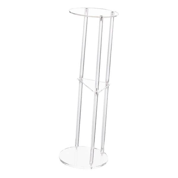 Clear Acrylic Side Table Versatile Round Nightstand for Home Office Hallway