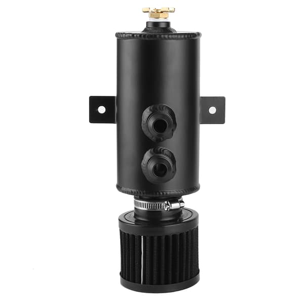 0,75L 10AN Oliefangsttank med åndedrætsfilter, bafflet universel bilmodificeret del