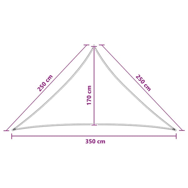 Solseil Lysegrå og hvit. 2,5 x 2,5 x 3,5 m HDPE
